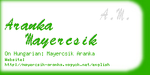 aranka mayercsik business card